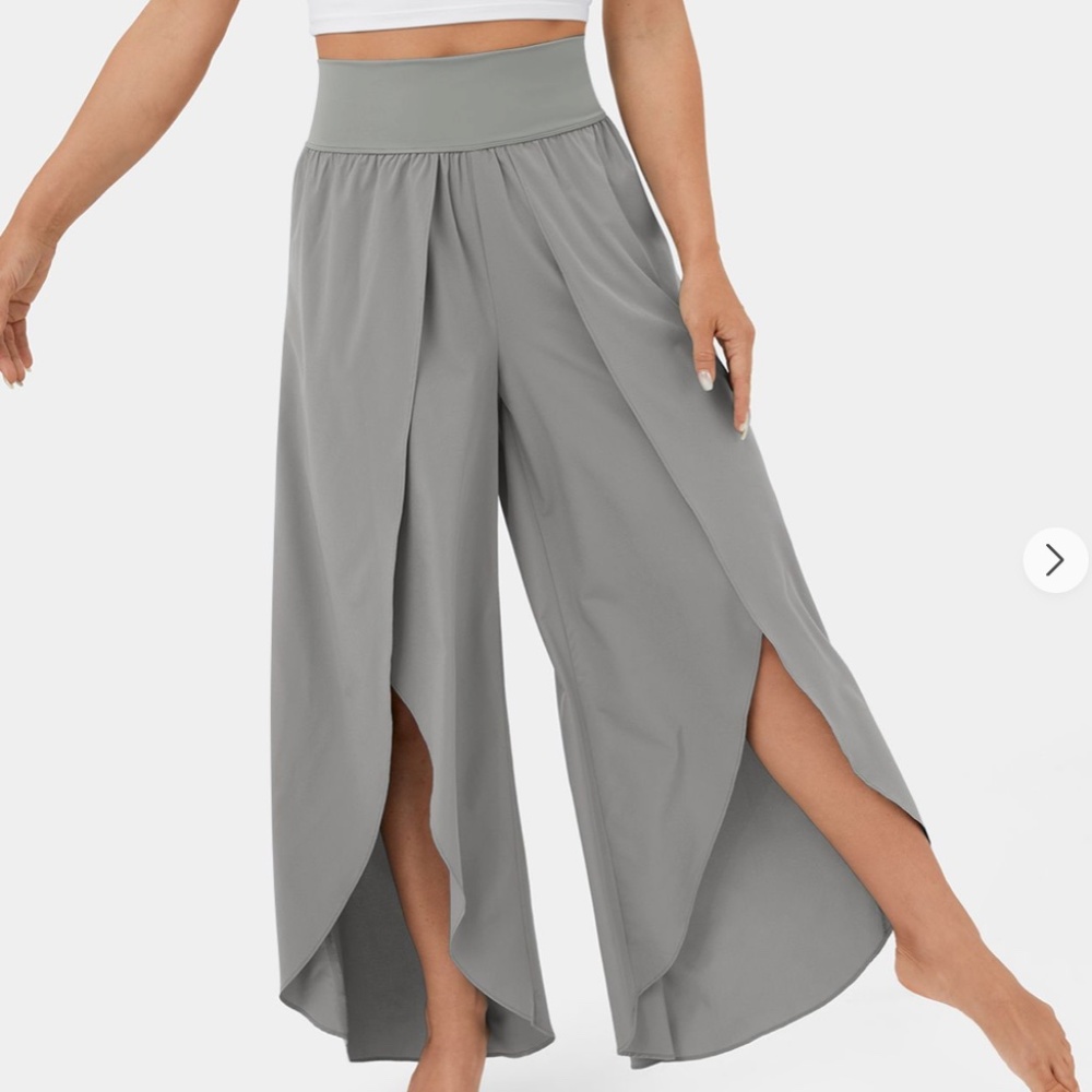 NWT Halara Breezeful™ High Waisted Back Waistband Pocket Palazzo Wide le…